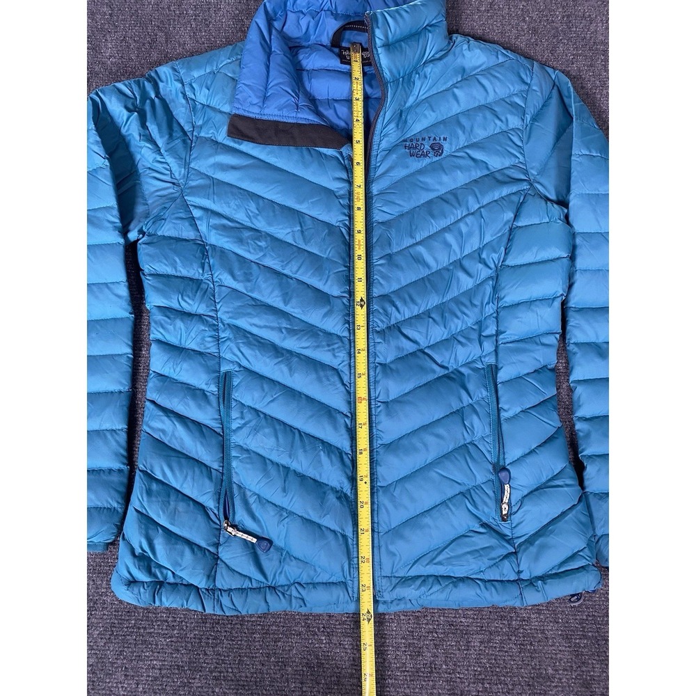 Mountain Hardware Down Puffer Jacket Women's Size S Teal Lightweight Packable - Picture 3 of 10
